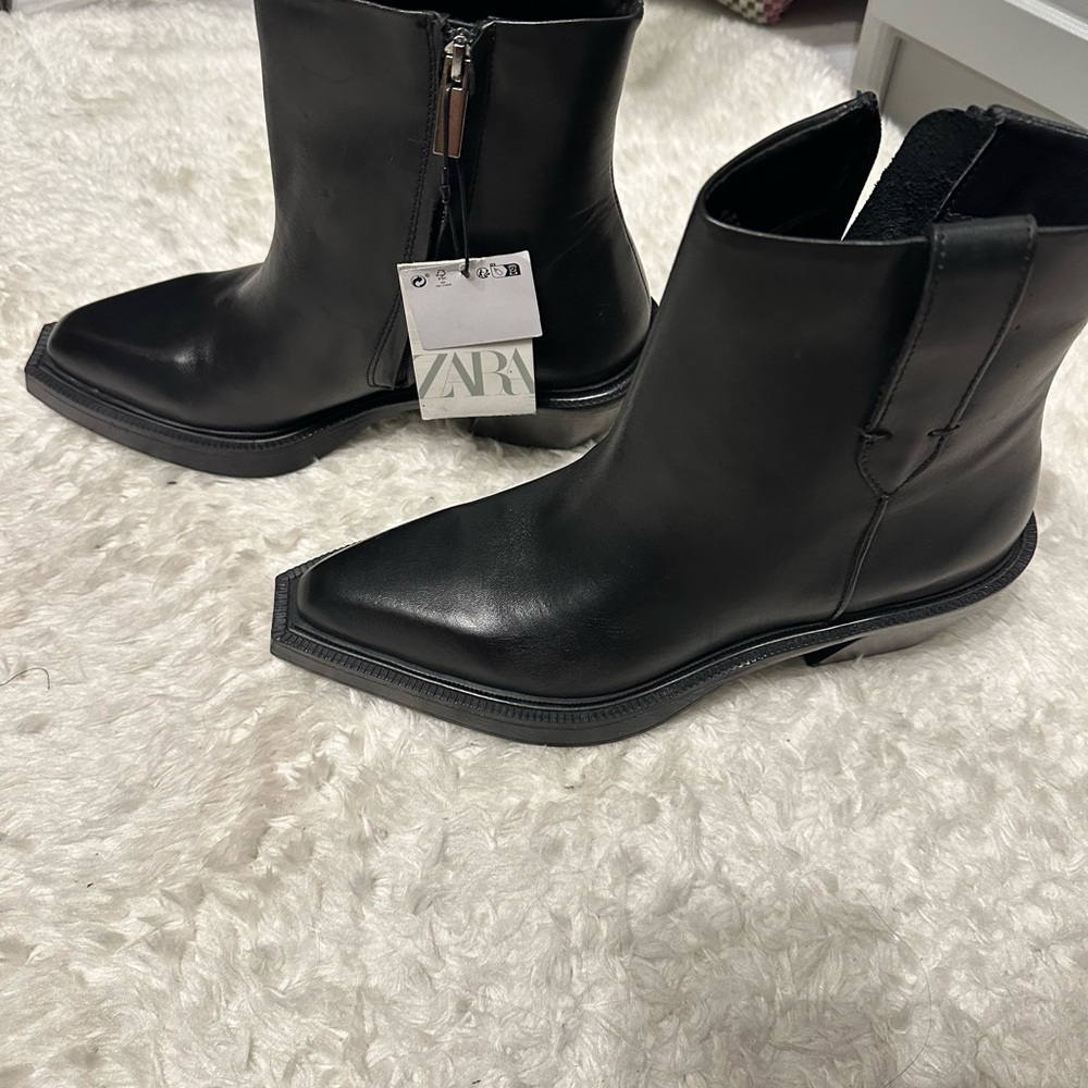 Zara Black Ankle Boots